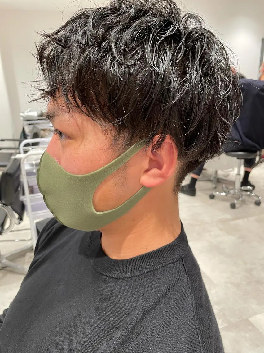 ショート カラー パーマ ヘアアレンジ メンズ パーソナルカラー合わ せたカラー🤍なつみのヘアスタイル