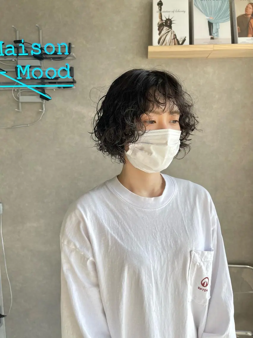 ミディアム カラー カット ヘアカラー トリートメント 一ノ瀬 暁のヘアスタイル