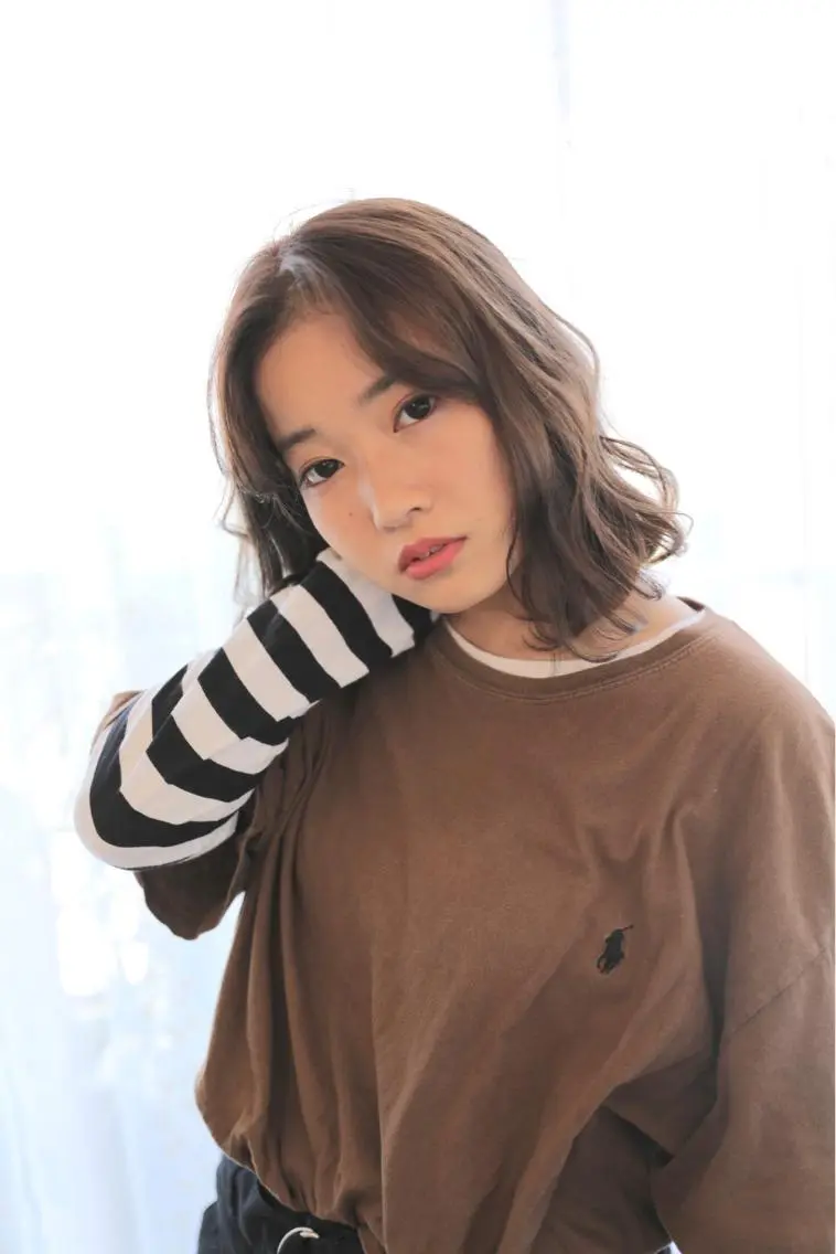 ミディアム カラー ベージュカラー ブルーカラー ヘアカラー トリートメント ヘアセット yoshi ☆のヘアスタイル