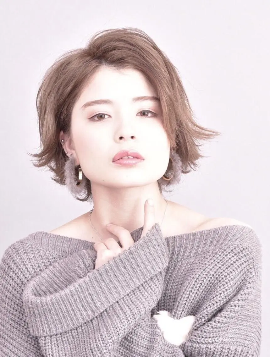 ショート カラー パーマ ヘアアレンジ メンズ キッズ ネイル マツエク・マツパ ヘアカラー EnBlesS西宮 マンツーマン神道有基のヘアスタイル