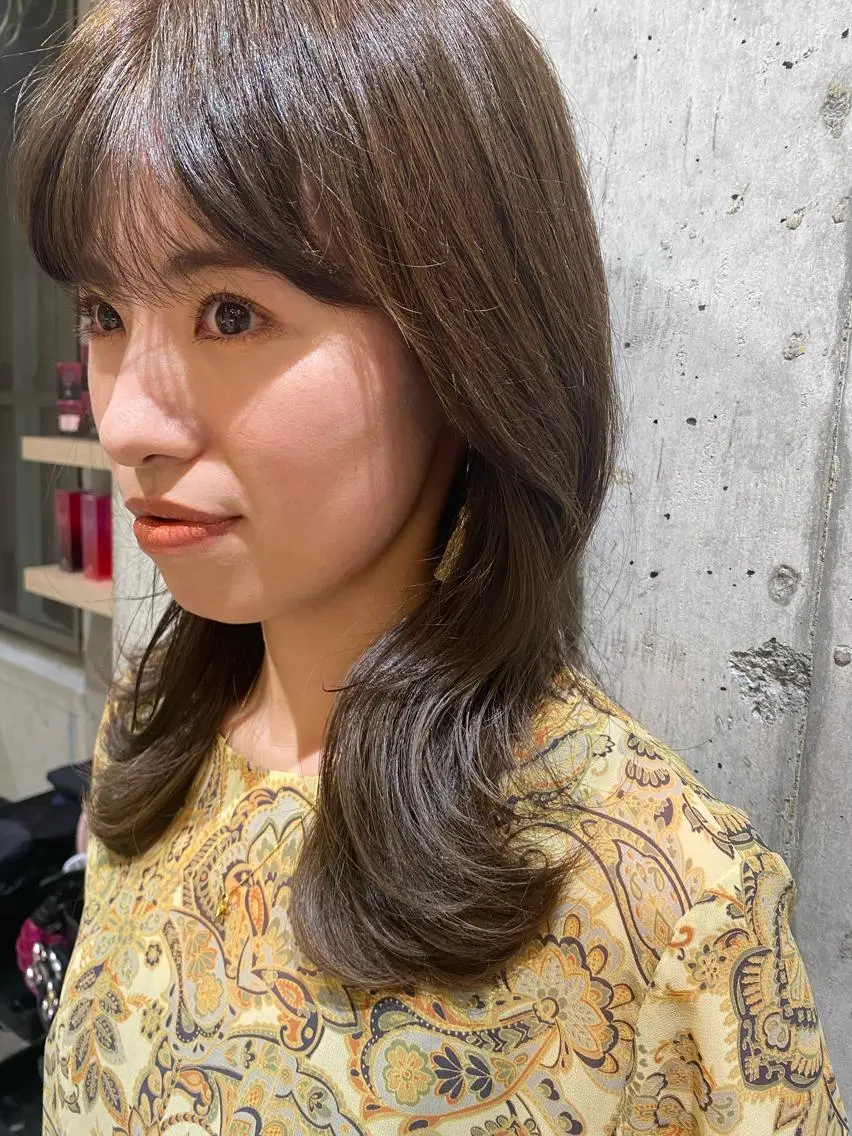 セミロング カラー RISAKO レイヤーカット🎀のヘアスタイル