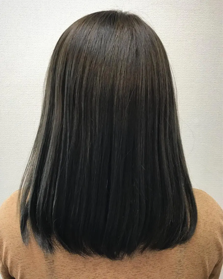 セミロング カラー ヘアカラー トリートメント 吉森 満俊のヘアスタイル