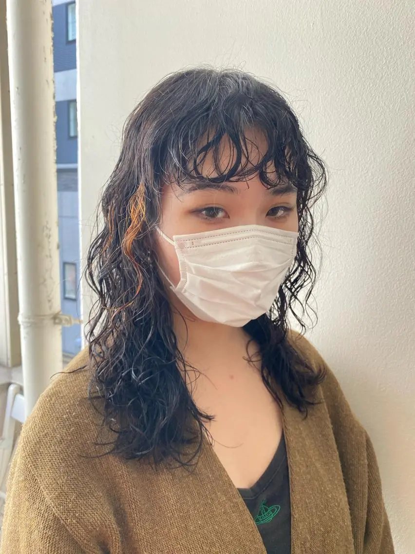 セミロング パーマ セミロングパーマ ニュアンスパーマ 🌸透明感艶 カラー🌸Yuukiのヘアスタイル