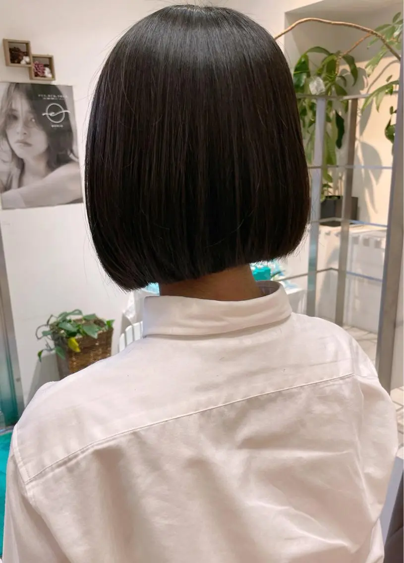 ショート パーマ ボブ ストレートパーマ 堀内 翔のヘアスタイル