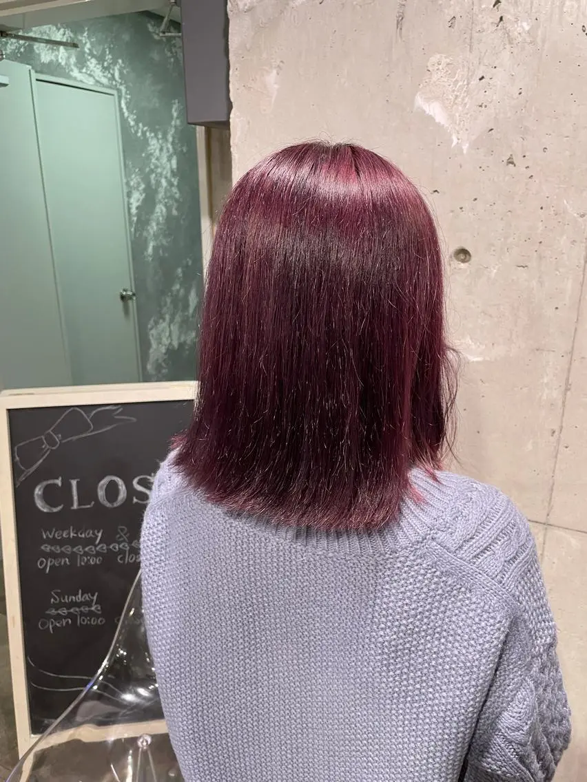セミロング カラー ヘアカラー トリートメント ヘッドスパ ヘアセット ベージュカラー💖 やすひろのヘアスタイル
