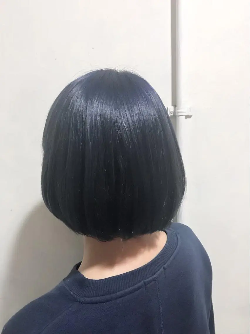 ショート カラー ヘアアレンジ ブルーカラー ブルーバイオレット バイオレットカラー ヘアカラー トリートメント ヘアセット 金子 廉のヘアスタイル