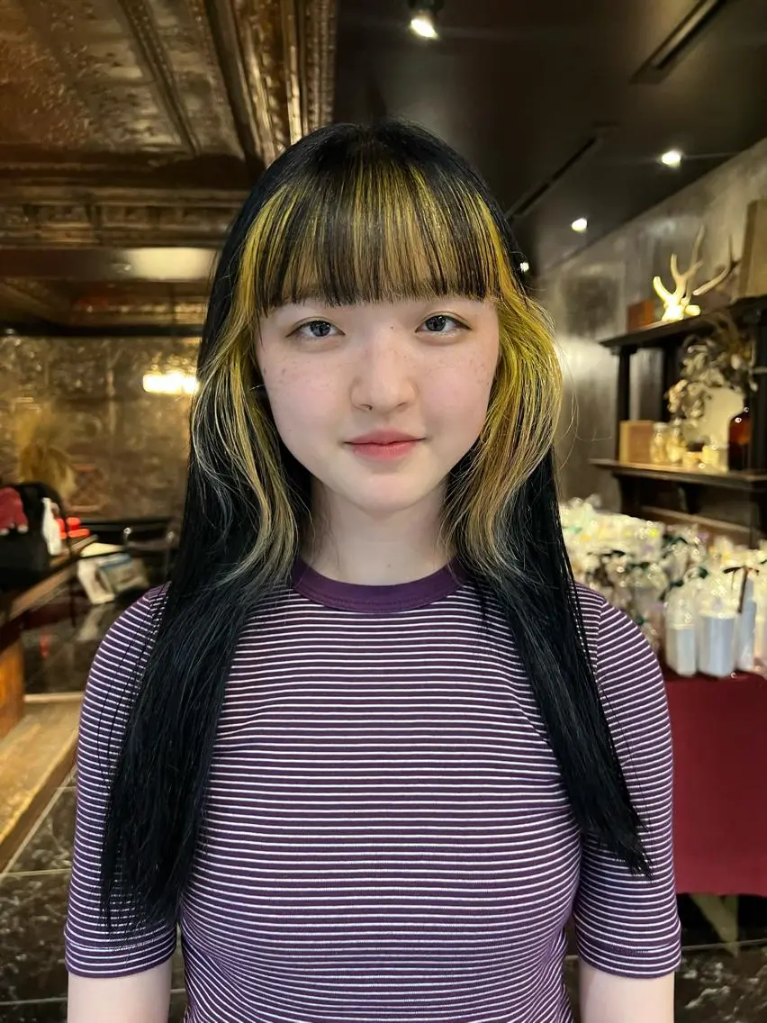 ロング カラー カット ヘアカラー 圧倒的デザイン力 店長🎨RENAのヘアスタイル