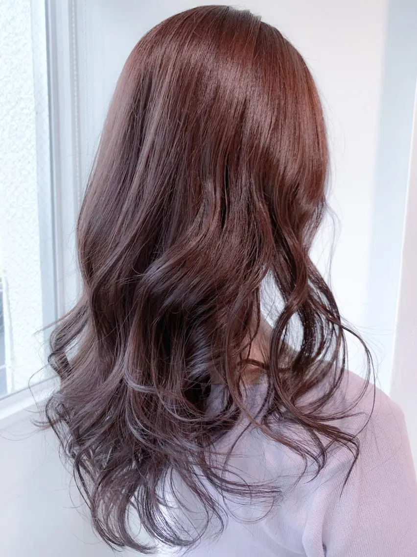 セミロング カラー ヘアアレンジ 透明感カラー 表参道/さあ や/大人ナチュラルのヘアスタイル