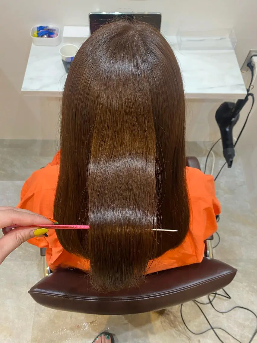 ロング カラー カット ヘアカラー トリートメント 【髪質改善 艶髪】 布川 莉穂のヘアスタイル