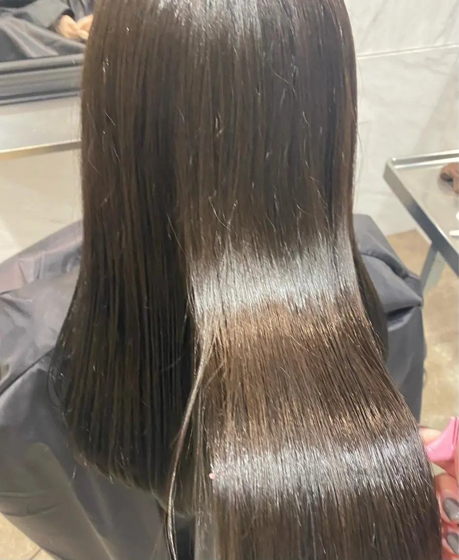 ロング カラー 髪質改善 トリートメント 新宿⌇韓国風ヘア ⌇透明感カラーのヘアスタイル