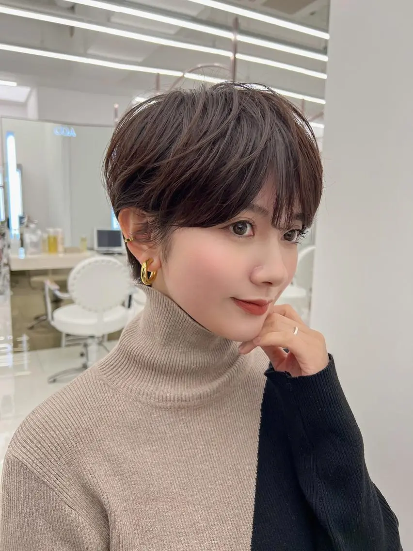 ショート 縮毛矯正 透明感カラー/ 髪質改善/kuroのヘアスタイル