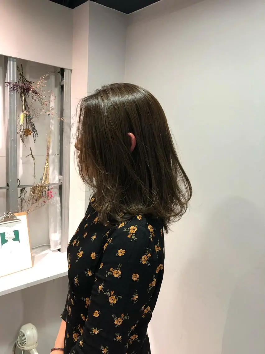 ミディアム カラー カット ヘアカラー トリートメント ヘアセット 🍃柔らか透け髪 /表参道/瑞希🍃のヘアスタイル