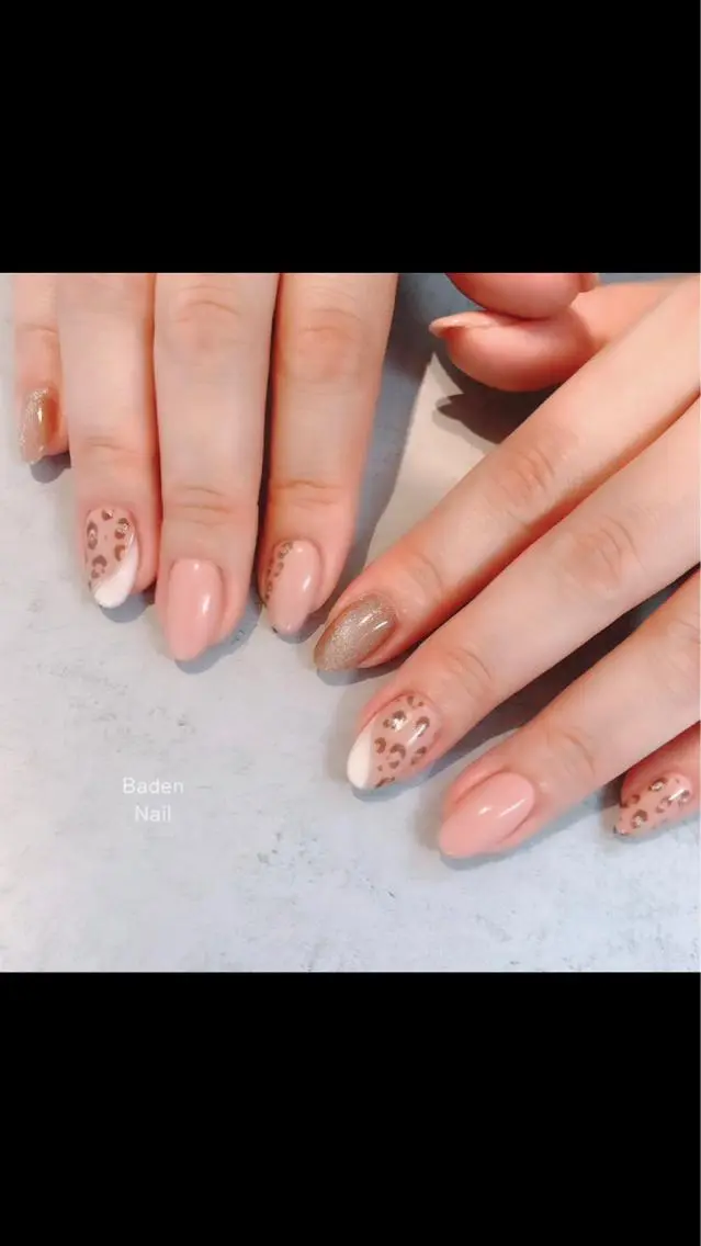 ネイル アニマル柄 ハンドネイル Baden Nail ﾊﾞ-ﾃﾞﾝ ﾈｲﾙのネイルデザイン