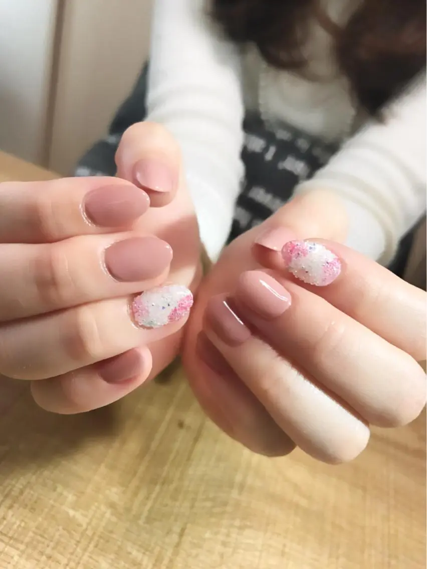 ネイル シンプルネイル ツメトマツゲ .のネイルデザイン