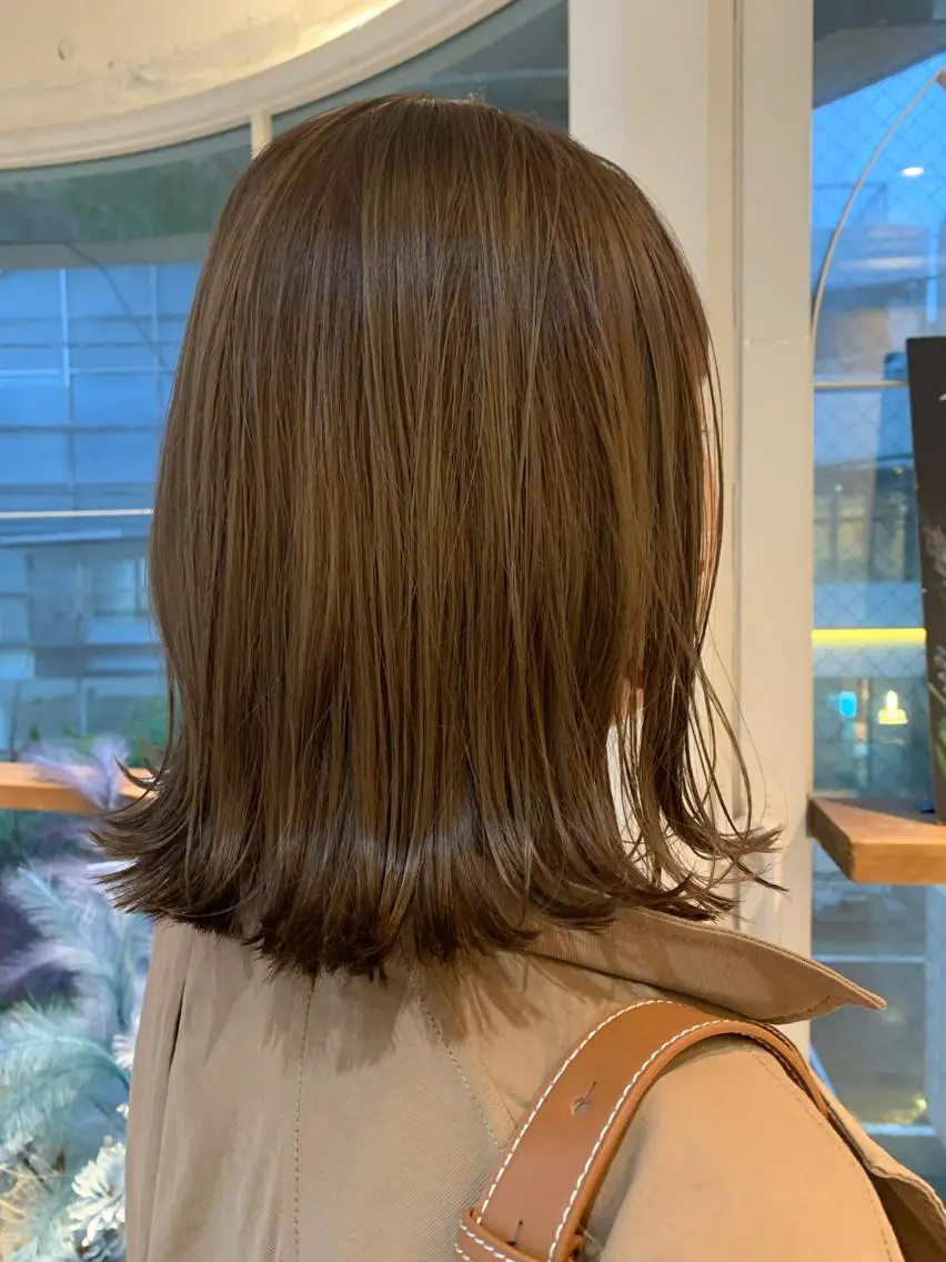 ミディアム カラー ヘアアレンジ ブラウンカラー 透明感カラー イルミナカラー 似合わせhair🔸 アサダ タカコ🔸のヘアスタイル