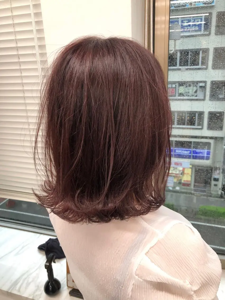 セミロング カラー パーマ ヘアアレンジ メンズ キッズ ネイル マツエク・マツパ 上品＆韓国風 🥀海心🥀のヘアスタイル