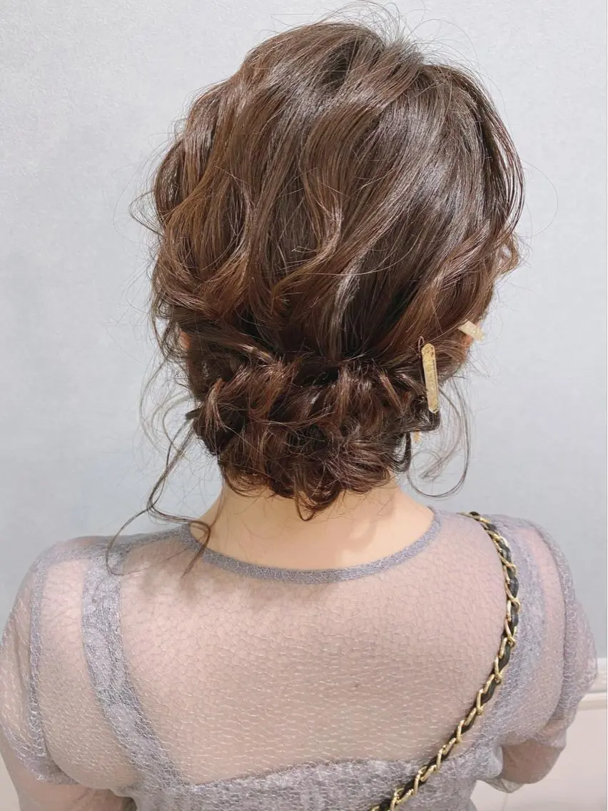 セミロング ヘアアレンジ 大阪/ヘアアレンジ /似合わせset💐のヘアスタイル