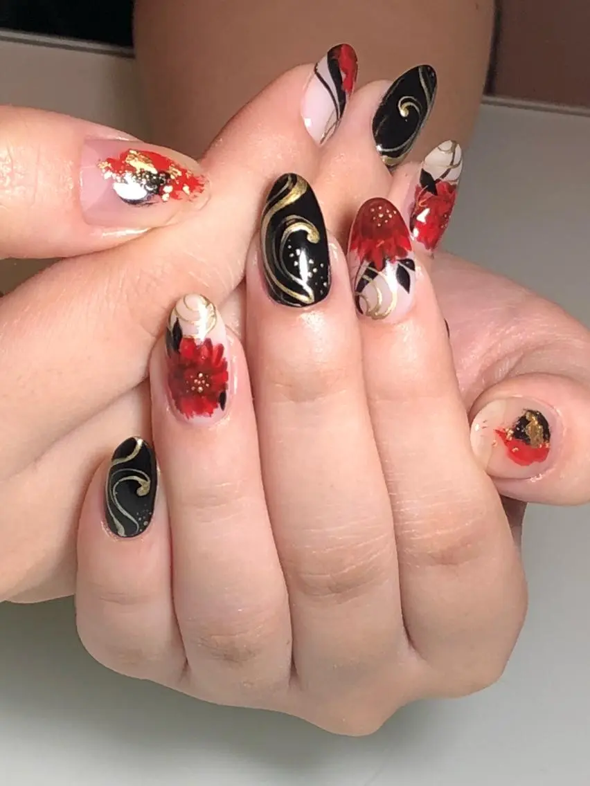 ネイル 成人式 M nail はやまうららのネイルデザイン