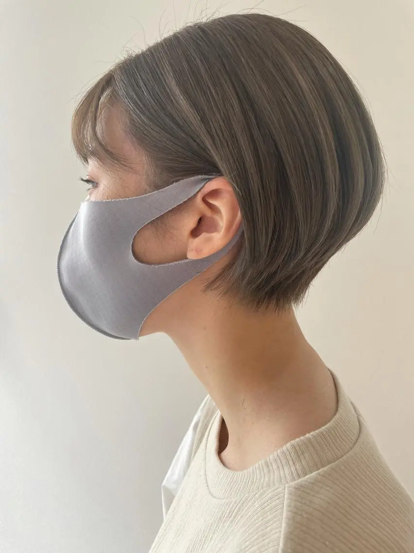 ショート カラー ベージュカラー ブリーチ ブリーチなしカラー 店長福島成美/髪質 改善縮毛矯正/カラーのヘアスタイル