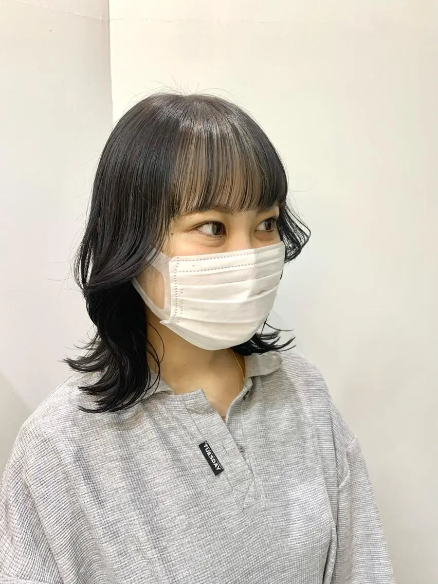 ミディアム カラー ヘアカラー トリートメント 🌷ラベンダーピンク 顔まわり🌷ねいろのヘアスタイル