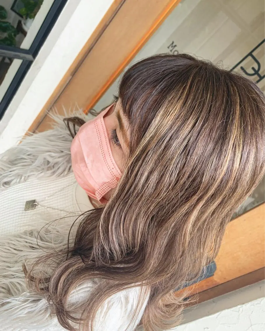 ロング ヘアアレンジ オン眉 トリートメント カット トリートメント 井上 花音のヘアスタイル