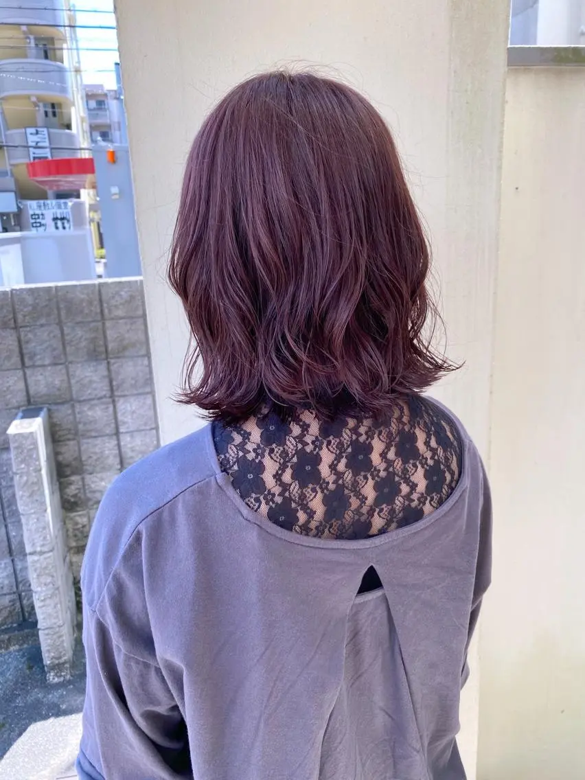 ミディアム カラー ヘアカラー 進 詩織のヘアスタイル