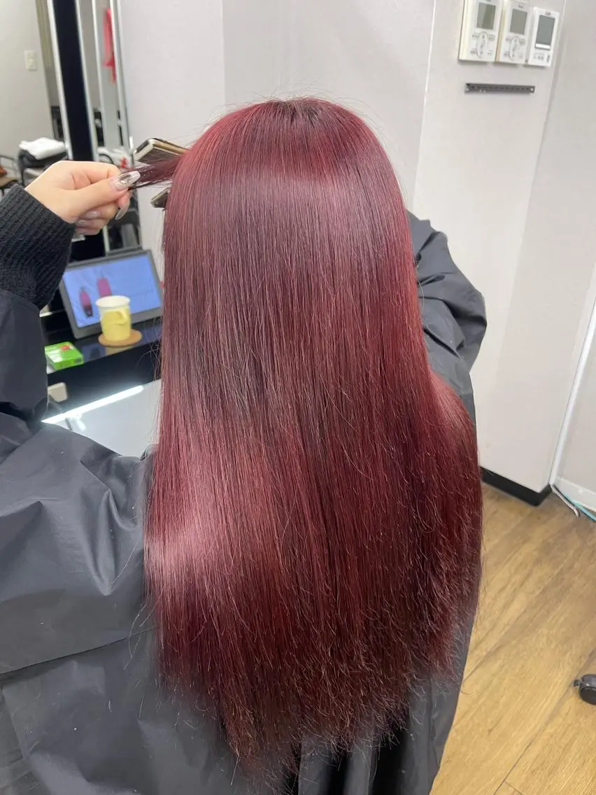 ロング カラー ブリーチ インナーカラー エクステ トリートメント ヘアカラー トリートメント ハナ💎中韓/艶髪 ハイトーン/エクステのマツエク・マツパデザイン