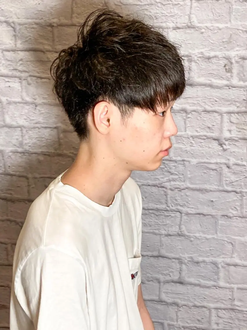 ショート カラー パーマ メンズ カット パーマ お客様満足度NO.1 小林真弥のヘアスタイル