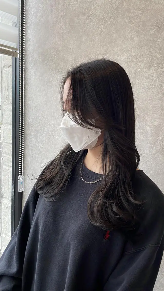 ロング カラー 顔まわりレイヤー レイヤーカット たなか りなのヘアスタイル