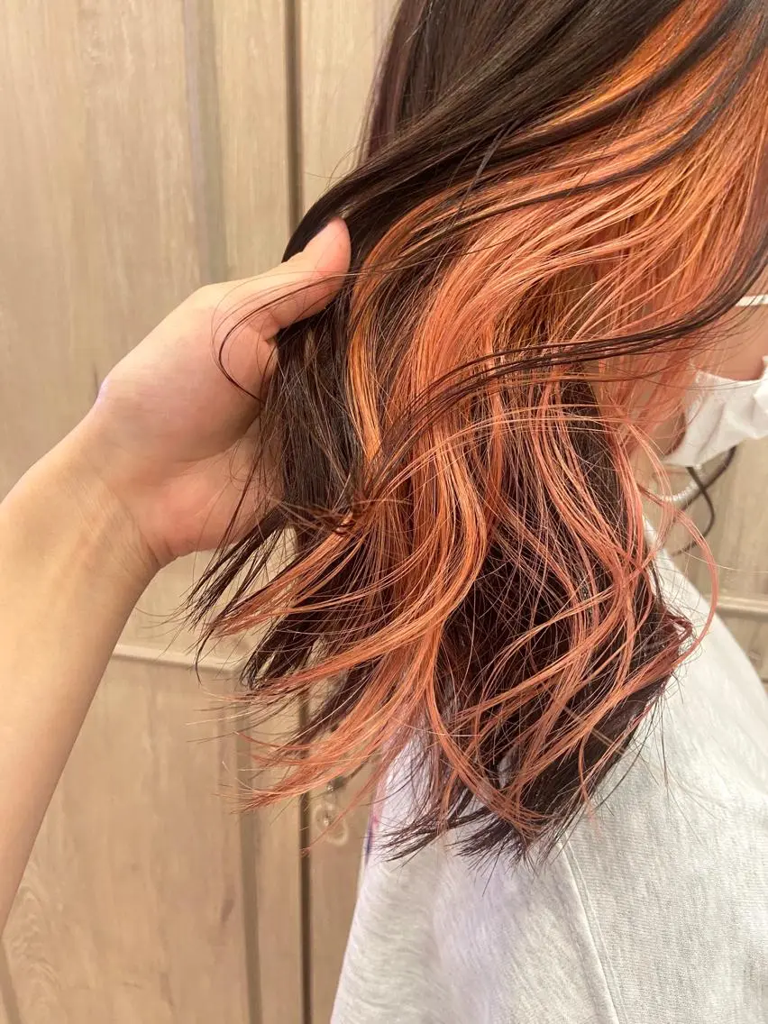 ミディアム カラー 🕊顔まわりカット /インナーカラー🕊のヘアスタイル