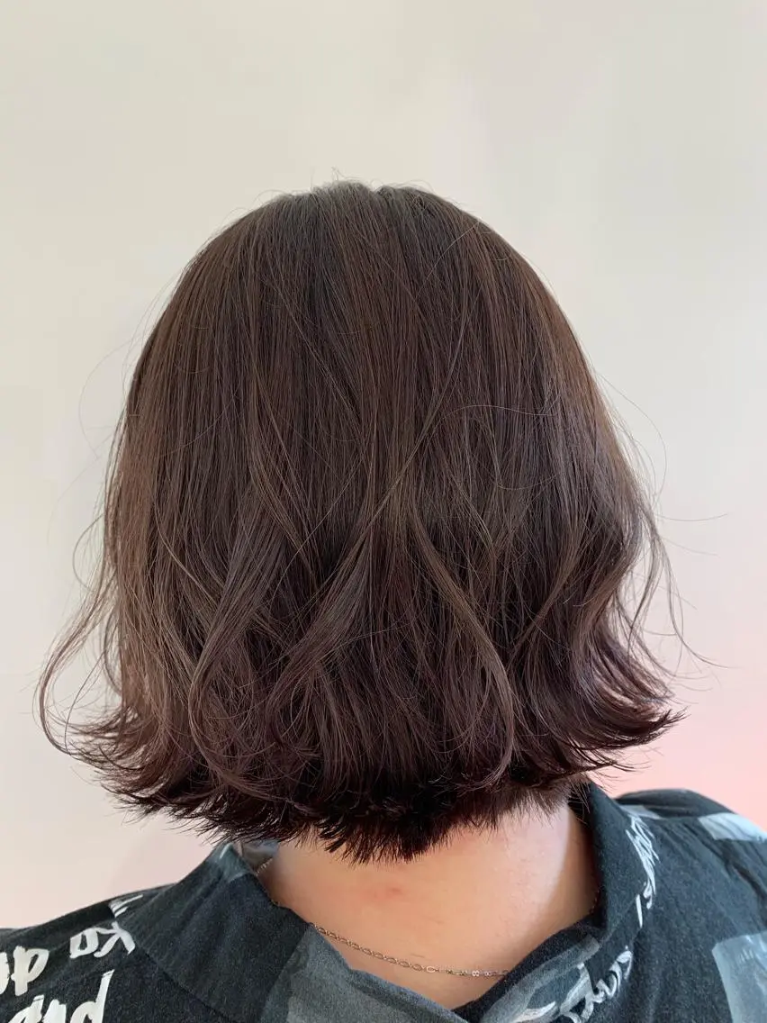 ミディアム カラー パーマ ヘアアレンジ 加藤 綾華のヘアスタイル