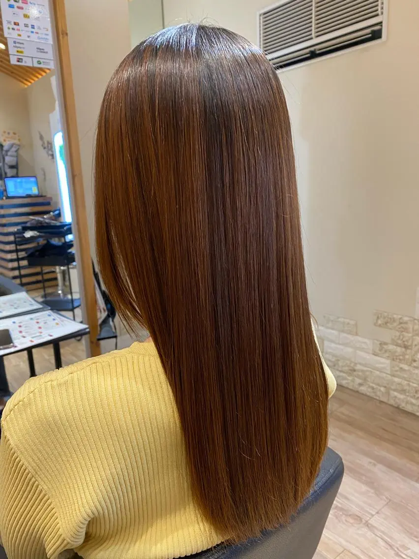 ロング パーマ 縮毛矯正 関口 友行のヘアスタイル
