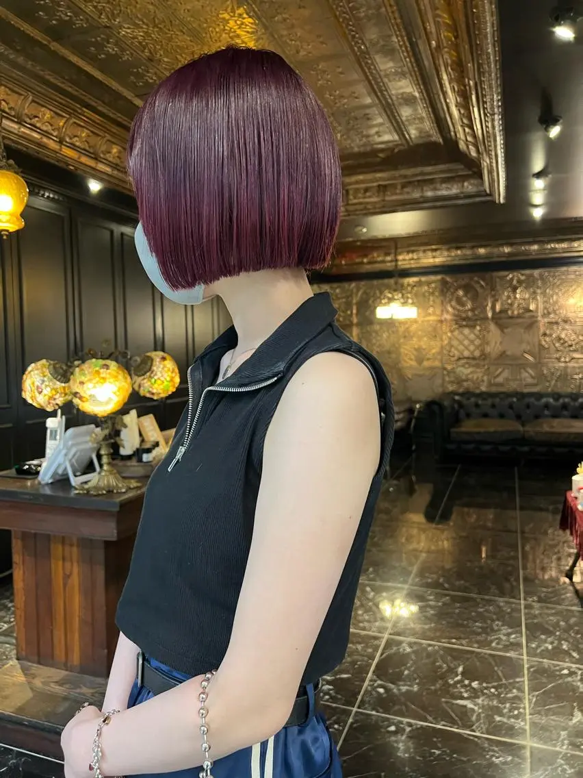 ミディアム ヘアカラー 圧倒的デザイン力 店長🎨RENAのヘアスタイル