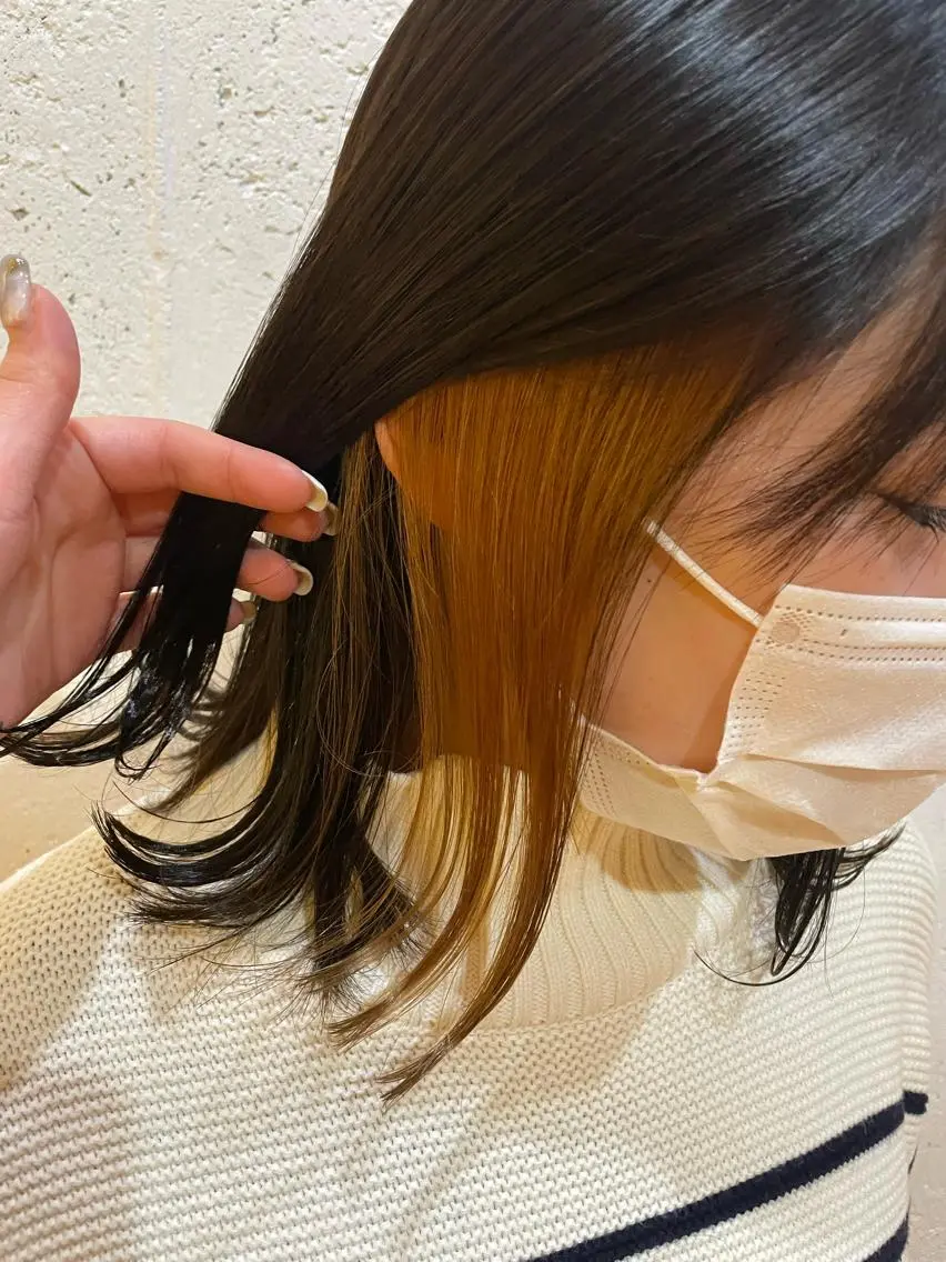 ミディアム カット ヘアカラー トリートメント hisano / ハイトーン・透明感のヘアスタイル