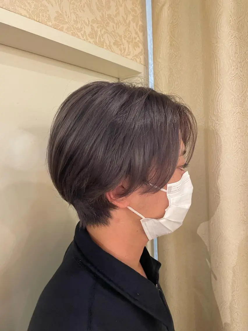 カラー メンズ 西宮ハイトーンカラー ひらり💜のヘアスタイル