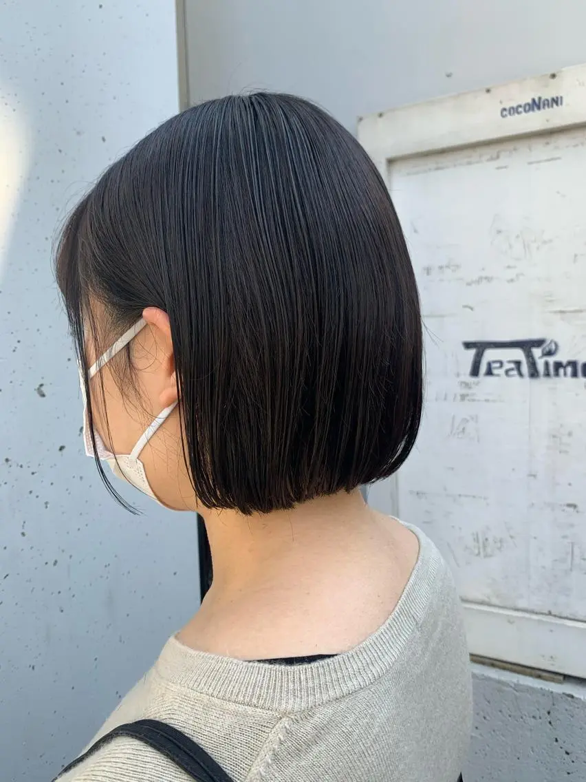 ショート カラー ショートボブ アッシュ 透明感カラー ダークアッシュ ボブ 似合わせカラー🫶 小川千波のヘアスタイル