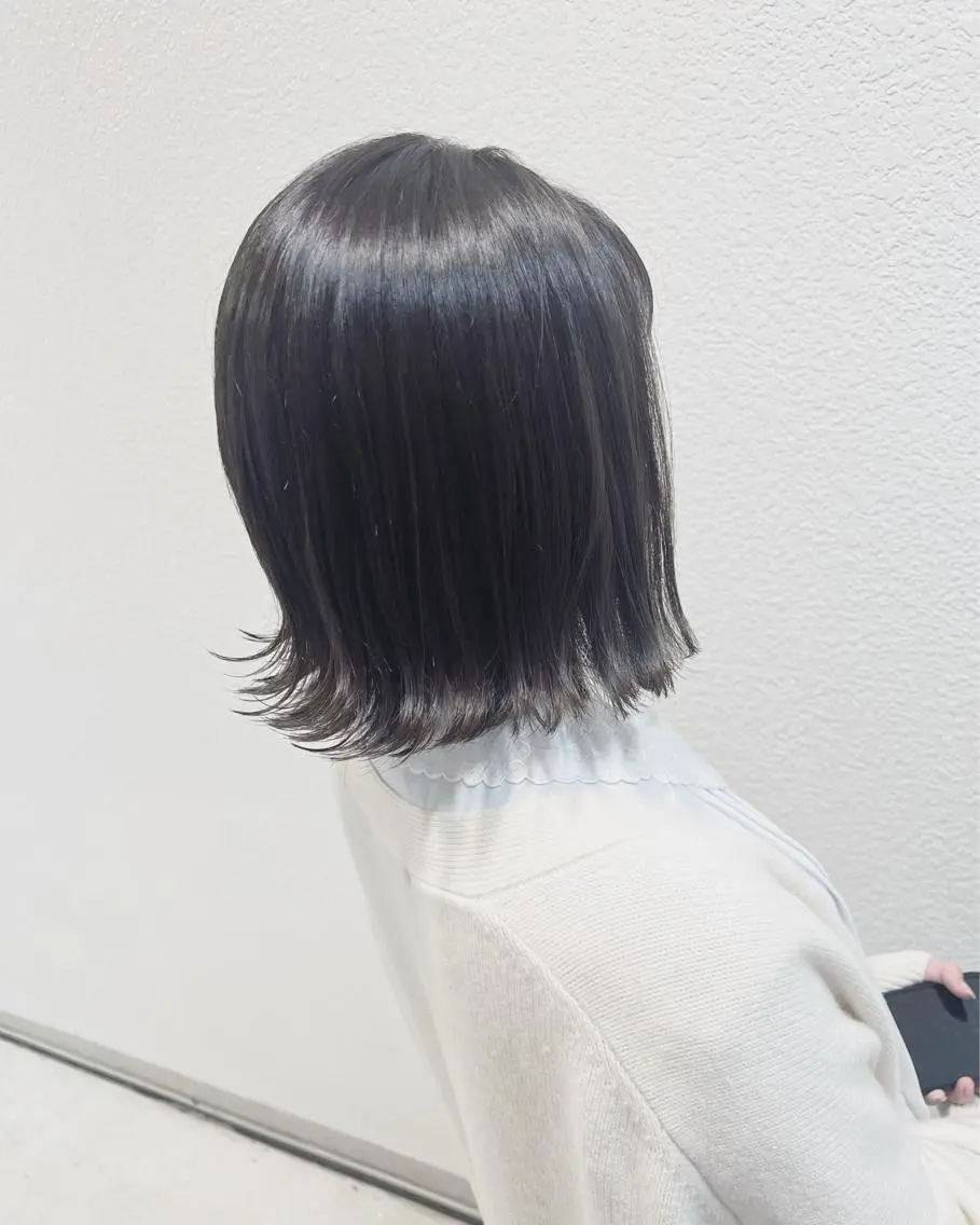 ミディアム 切りっぱなしボブ ボブ 🎴イトウユウ🎴 ボブ特化美容師のヘアスタイル