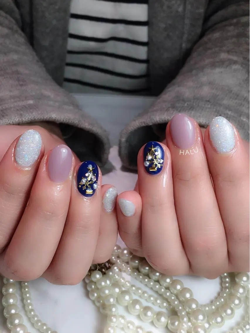 ネイル ネイビー HALU ハルのネイルデザイン