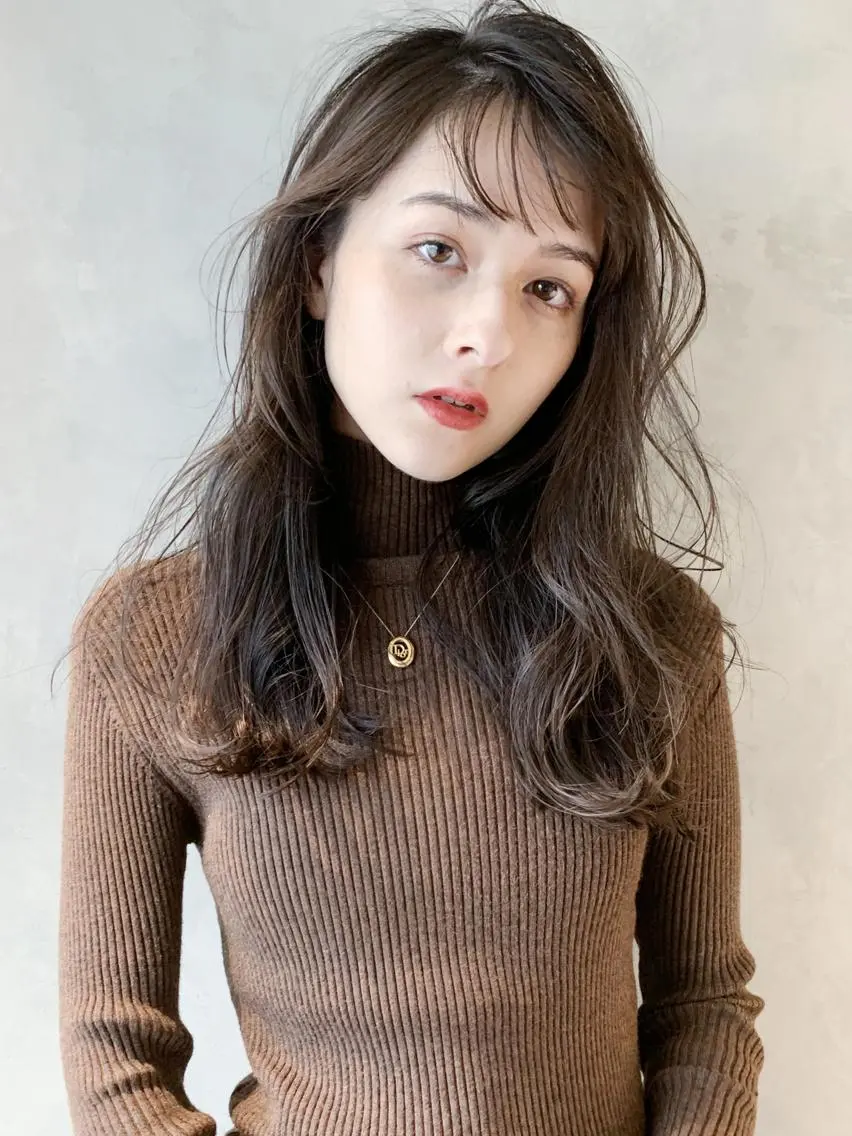 セミロング カラー パーマ ヘアアレンジ ITbyALBUM 中野店のヘアスタイル