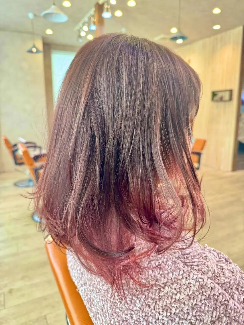 ミディアム カット ヘアカラー トリートメント 一宮駅3分/水野/ ショート/ボブのヘアスタイル