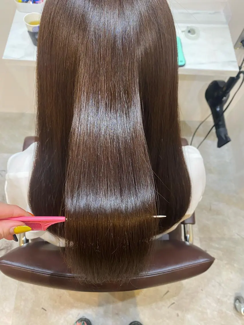 ロング カラー カット ヘアカラー トリートメント 【髪質改善 艶髪】 布川 莉穂のヘアスタイル