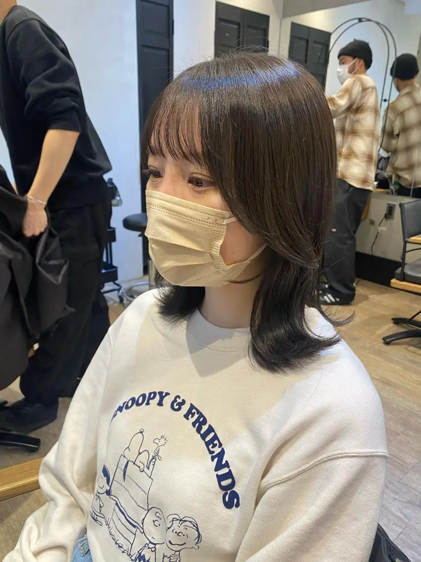 セミロング カット ヘアカラー トリートメント 新宿/顔周りカット +レイヤー=しずく♩のヘアスタイル