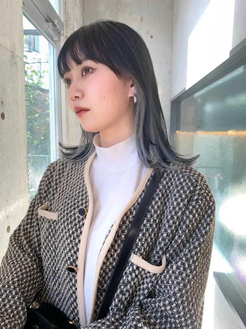 ミディアム カラー インナーカラー カット 縮毛矯正 sakoda shunkiのヘアスタイル