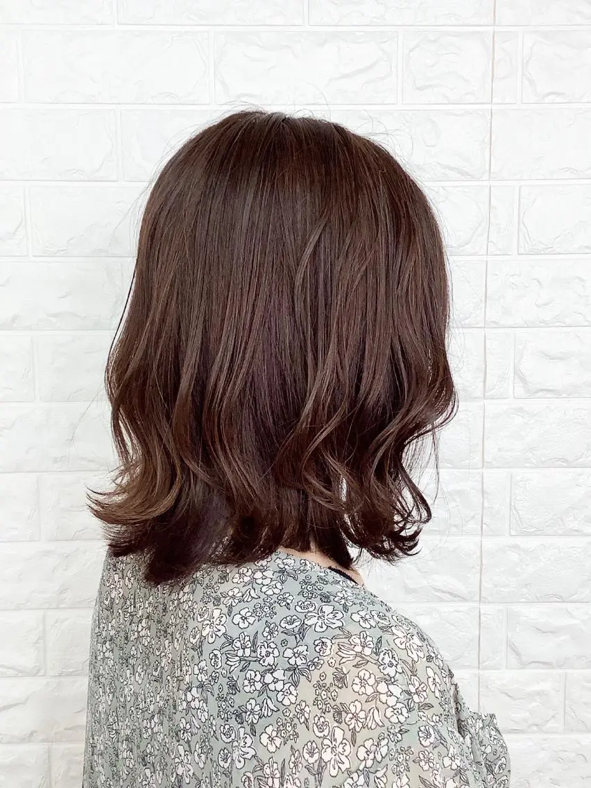 ミディアム カラー 髪質改善縮毛矯正 美容師✂️山崎竜二のヘアスタイル