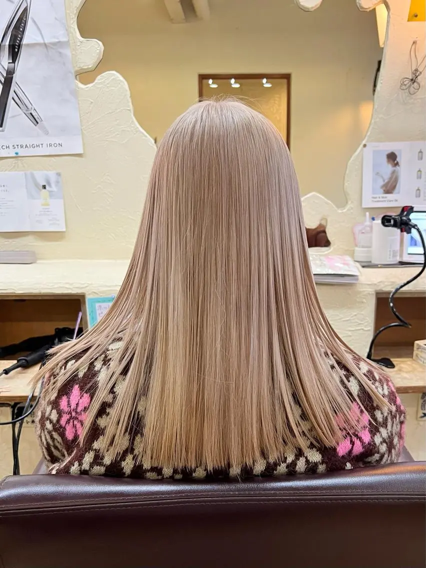 ミディアム カラー ヘアアレンジ ブリーチ 「sumi」 AMIのヘアスタイル