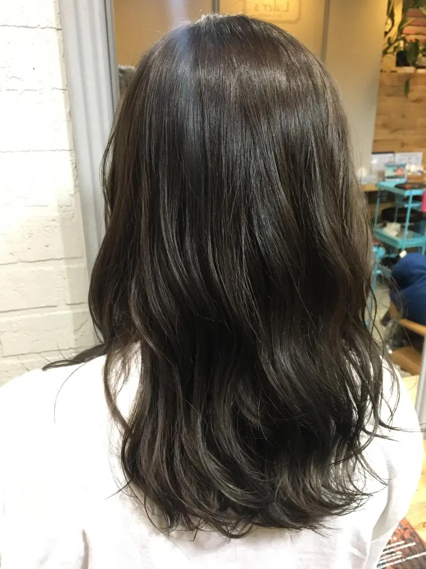 ミディアム カラー ブラウンカラー メンズhair /こえびのヘアスタイル