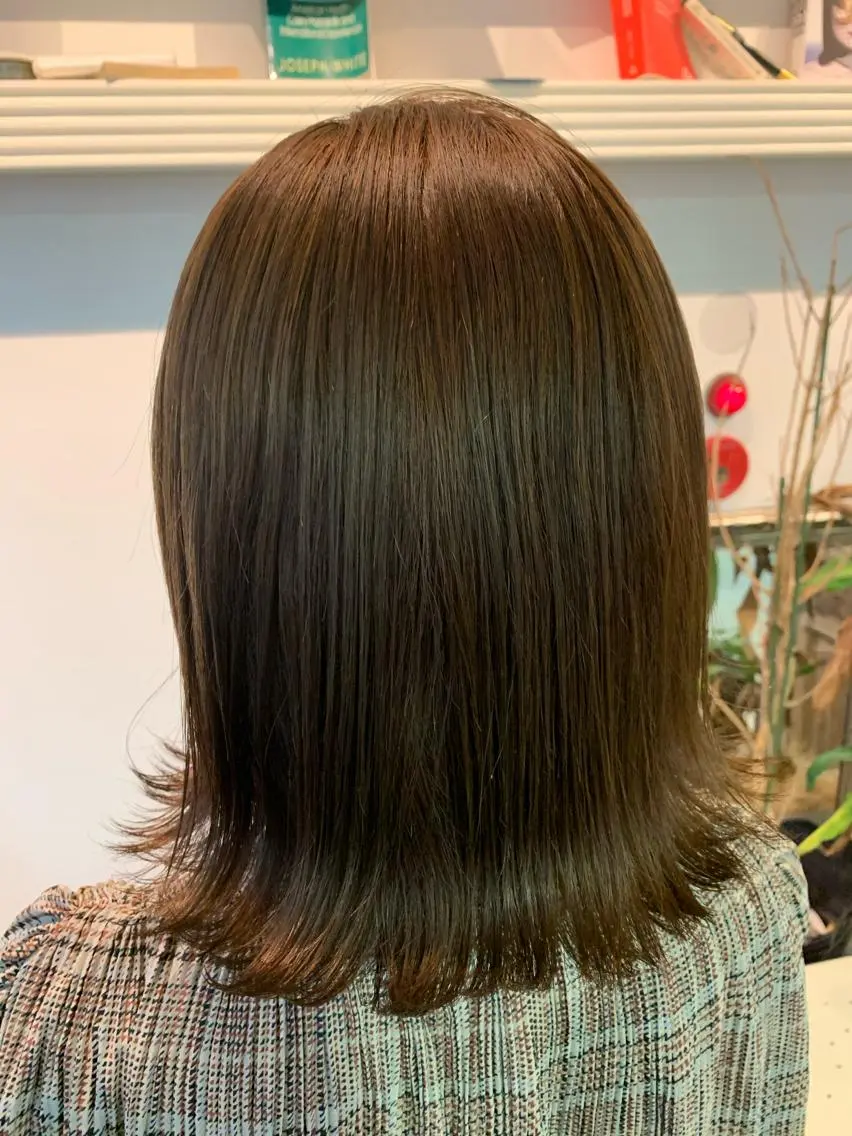 ミディアム カラー ヘアアレンジ ベージュカラー オリーブベージュ カット ヘアカラー トリートメント 山崎 澪 レイヤーカット/大宮のヘアスタイル