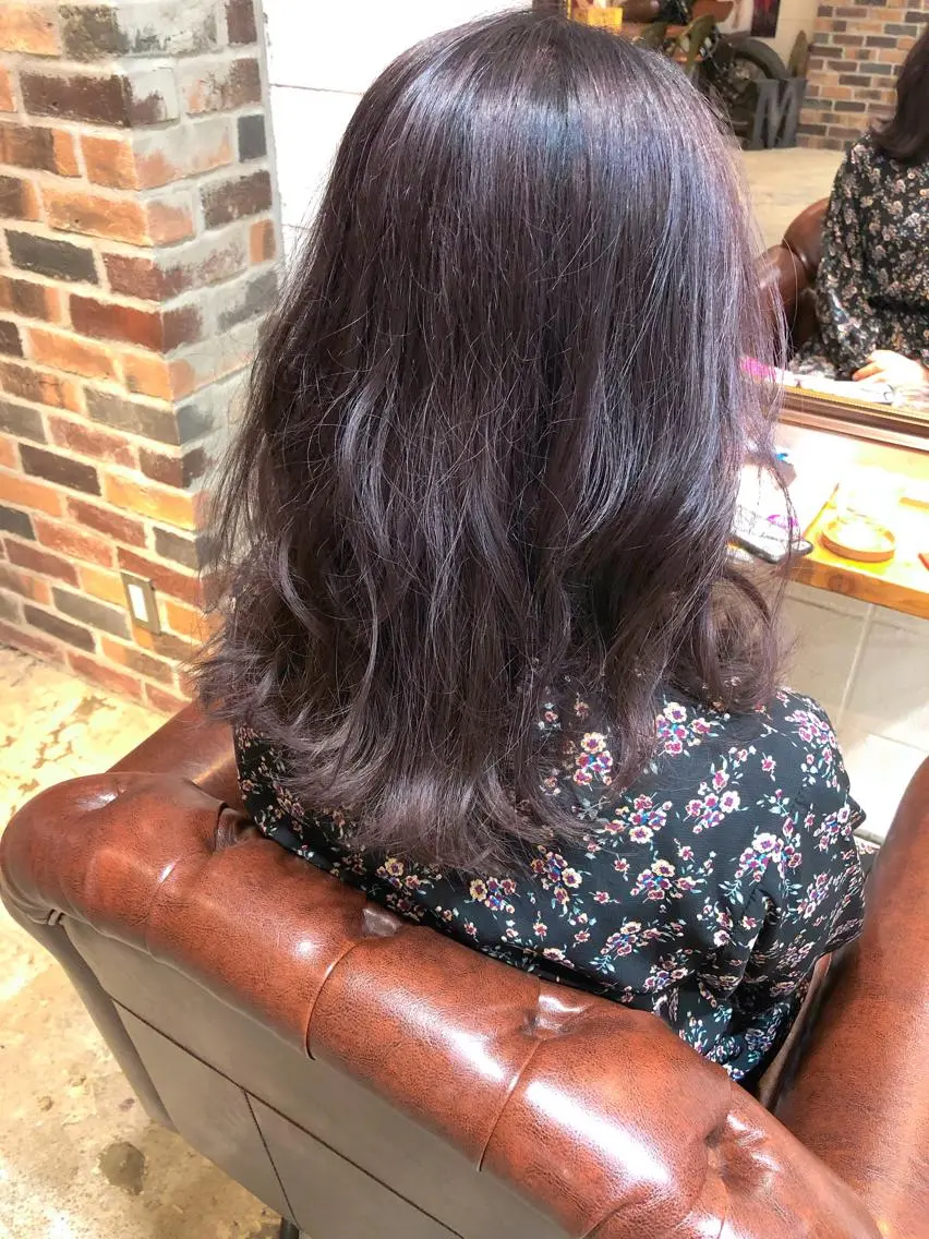 セミロング カラー グレージュ ラベンダーカラー ラベンダーグレージュ ラベンダーグレー ヘアカラー トリートメント ⭐️ハイクオリティ カラー杉本雄志⭐️のヘアスタイル