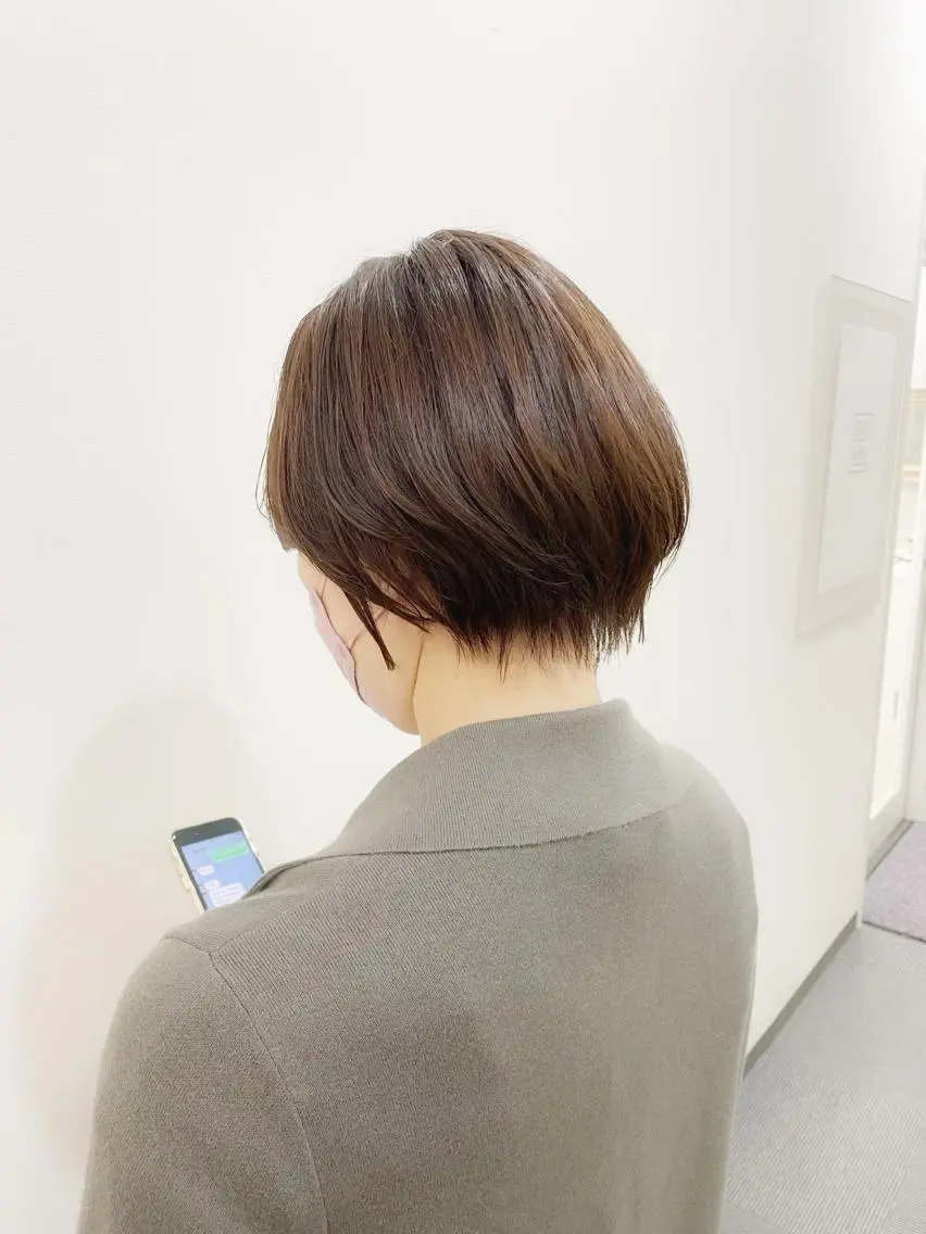ショート カラー ショートボブ ハンサムショート ブリーチ ブリーチなしカラー ボブ カット ヘアカラー 👑銀座ショート/ 絶壁補正/金子涼👑のヘアスタイル