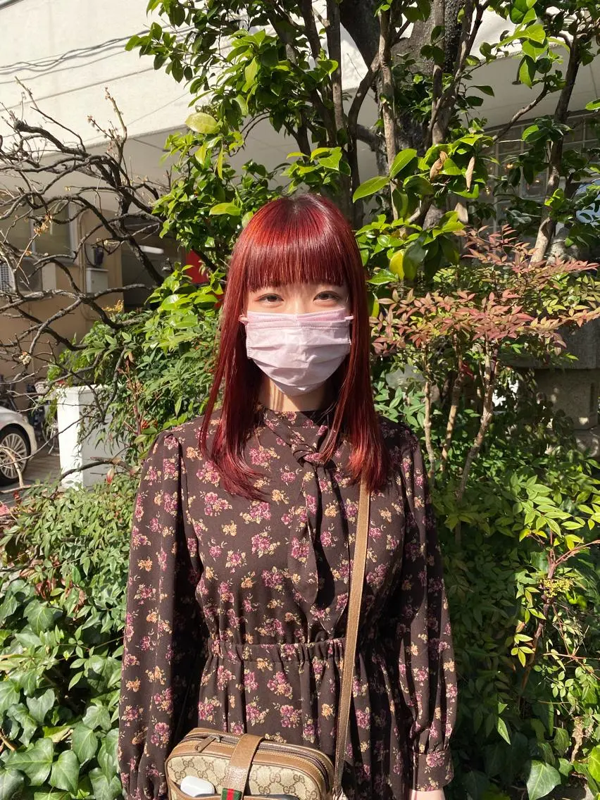 ミディアム カラー ブリーチ レッドカラー お任せヘア☘️☘️ 及川渚のヘアスタイル